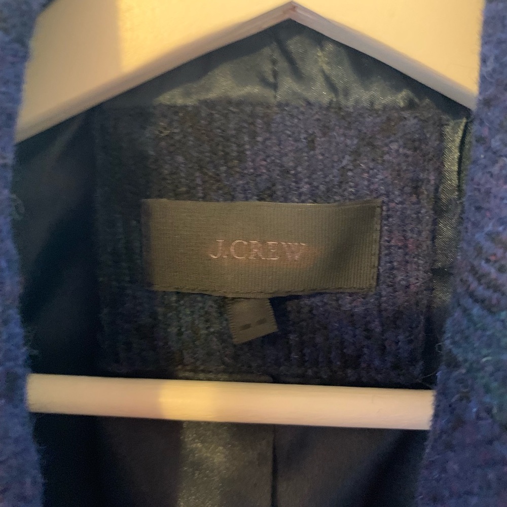 J.Crew schoolboy blazer wool blue plaid sz 0 EUC - Picture 2 of 6